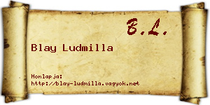 Blay Ludmilla névjegykártya